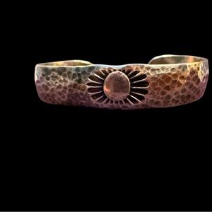 VINTAGE Hammered .925 Cuff Bracelet from Mexico